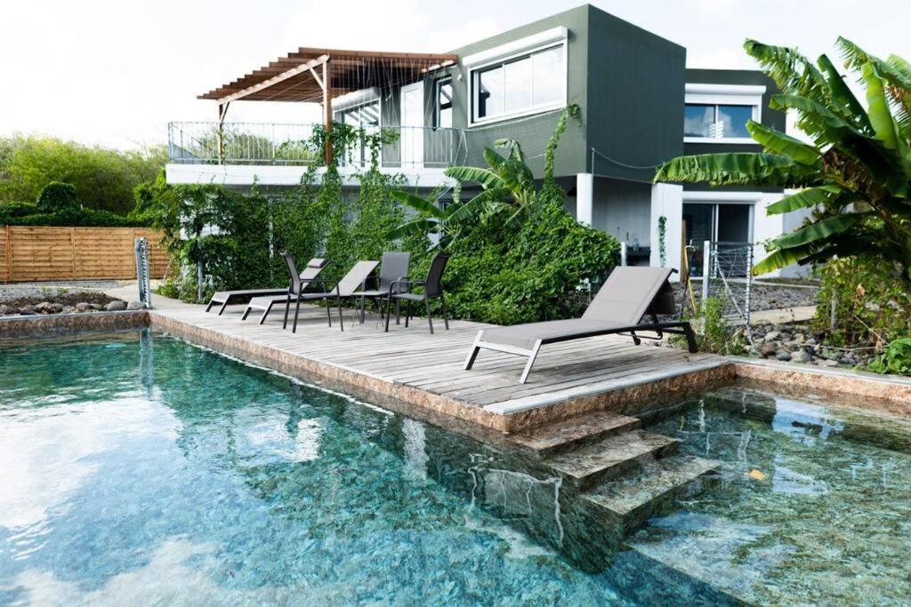 T3 Lumineux Avec Vue Exceptionnelle Et Piscine Oasis De Nature Et Serenite Petit-Canal ภายนอก รูปภาพ